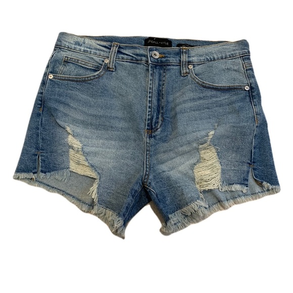 Kendall & Kylie Pants - Kendall + Kylie "The Icon" Distressed Denim Shorts - Size 11/30
